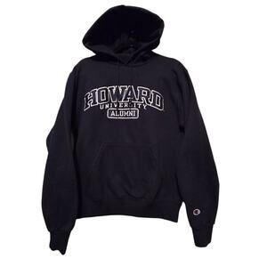 Vtg Champion Eco Fleece Howard University Alumni Hoodie Women S Navy Embroidered